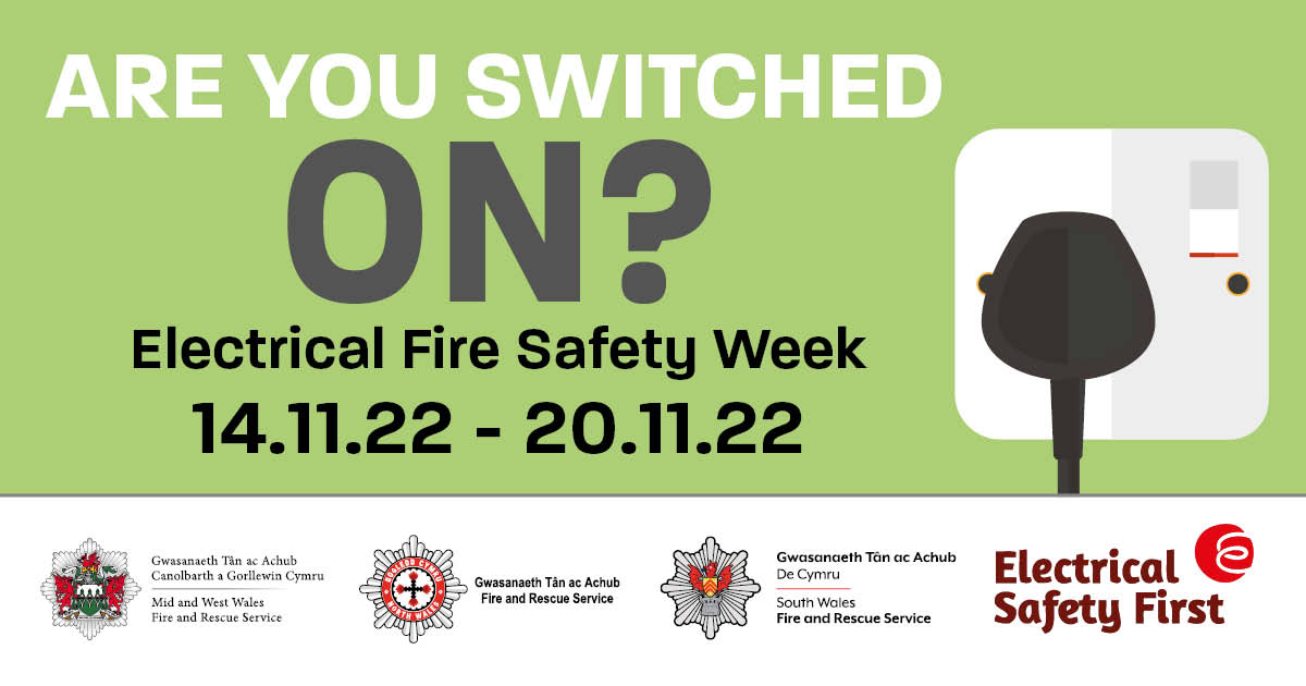 Welsh Fire and Rescue Services urge households to follow lifesaving advice after almost 1,000 electrical fires